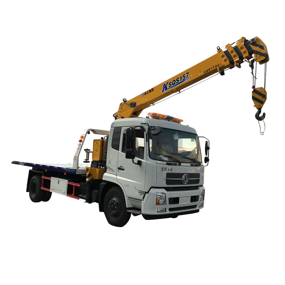 Dongfeng 6 Ton Rollback Ciężarówka Z Dźwigiem